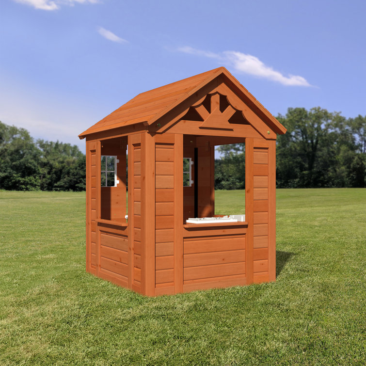 Backyard Discovery Timberlake Cedar Wooden Playhouse & Reviews